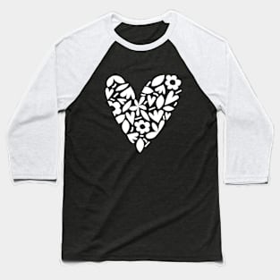 Floral heart Baseball T-Shirt